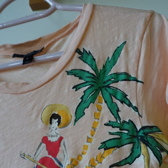 J.Crew JCrew G6608 souvenir postcard graphic t-shirt tee top S SM 4 - Picture 5 of 15